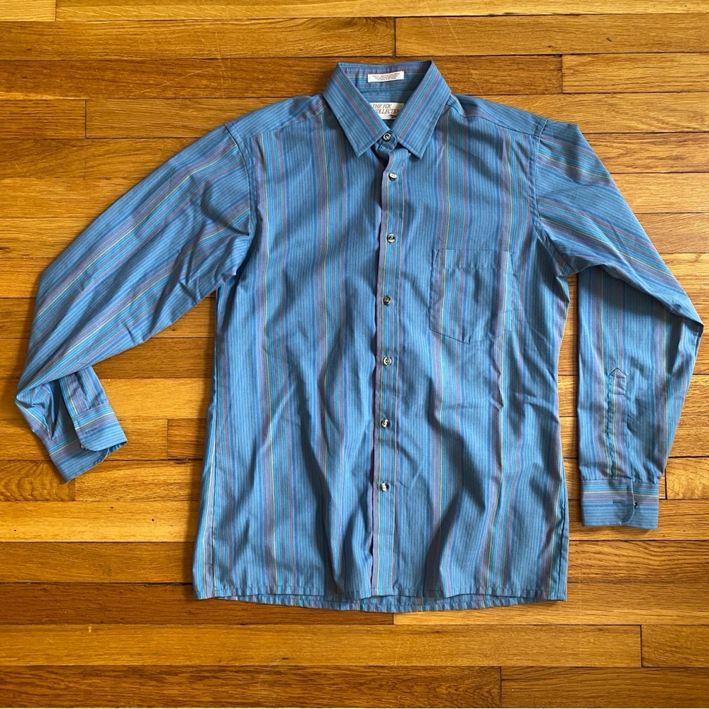 Classic Blue Striped Men's Shirt